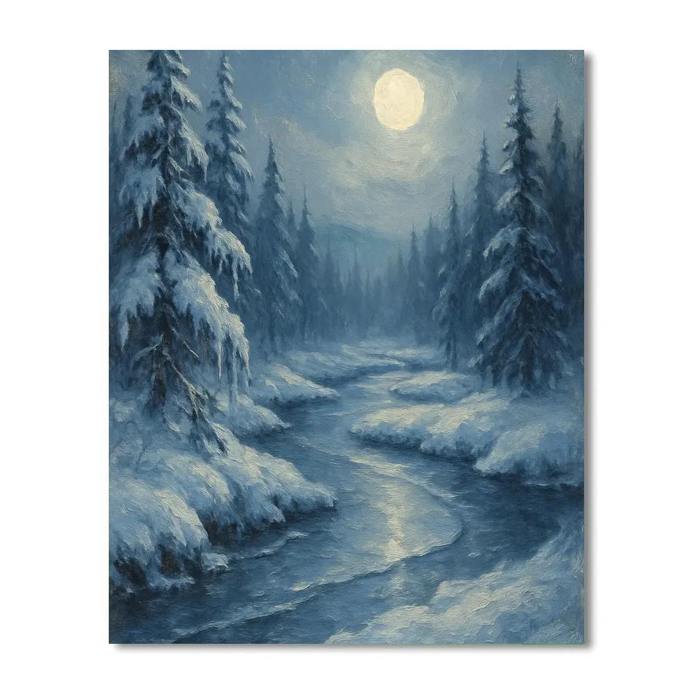 Moonlit River Sanctuary paint by numbers