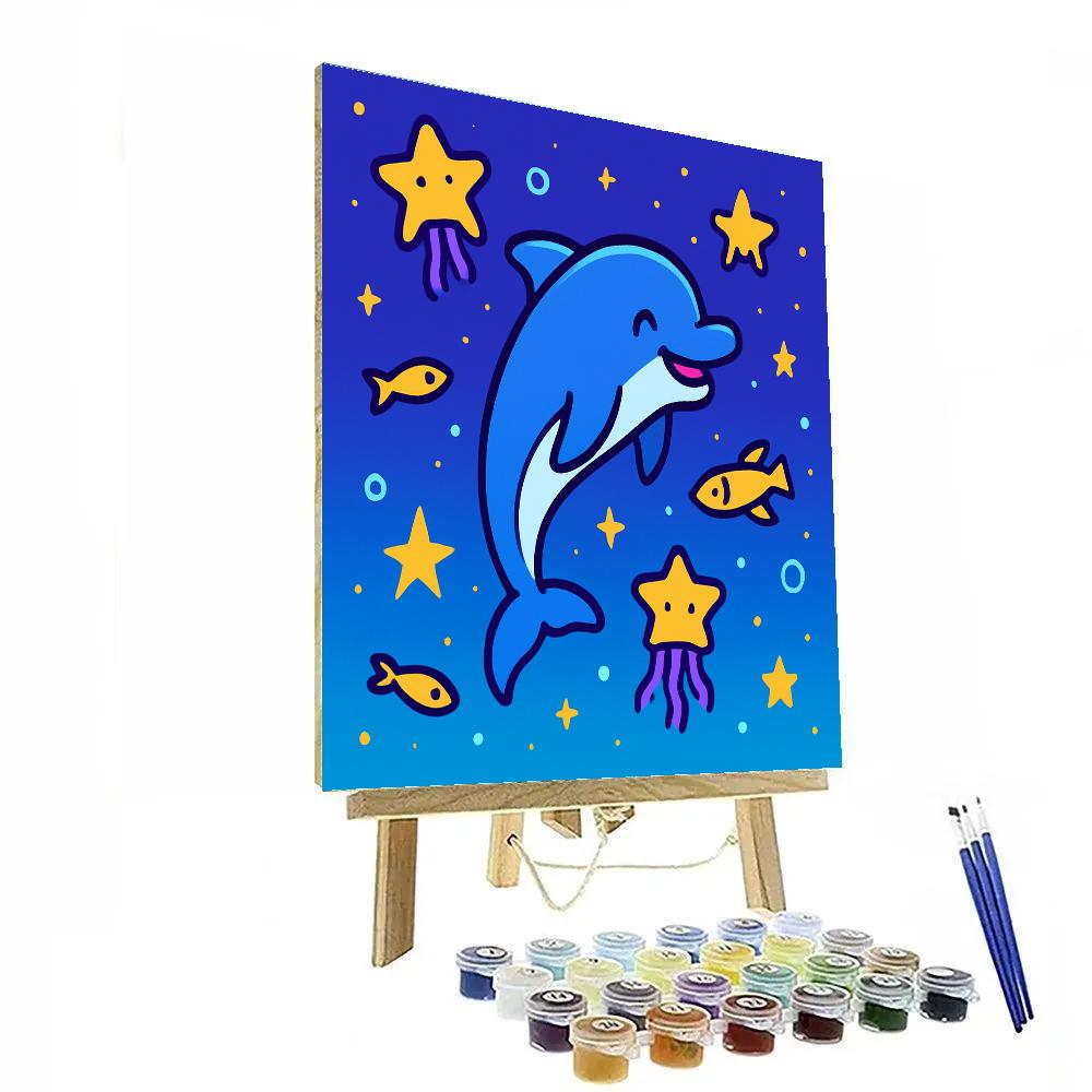 Starlight Dolphin Underwater Galaxy DIY paint by numbers