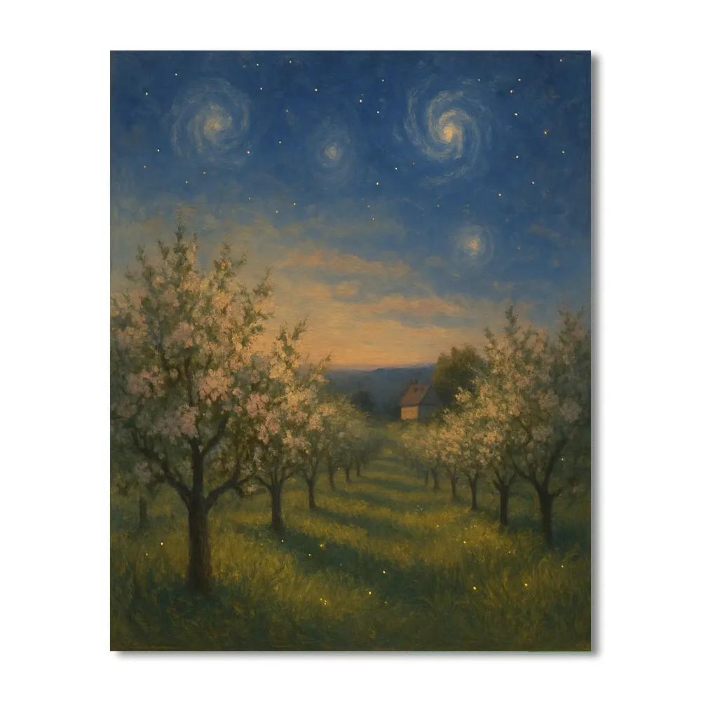 Galaxy Orchard At Dusk Numbered painting kits
