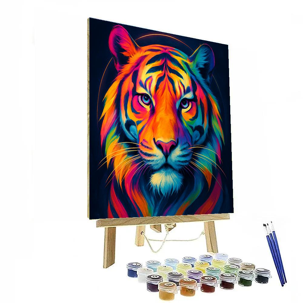 Prismatic Tiger Eclipse paint by numbers