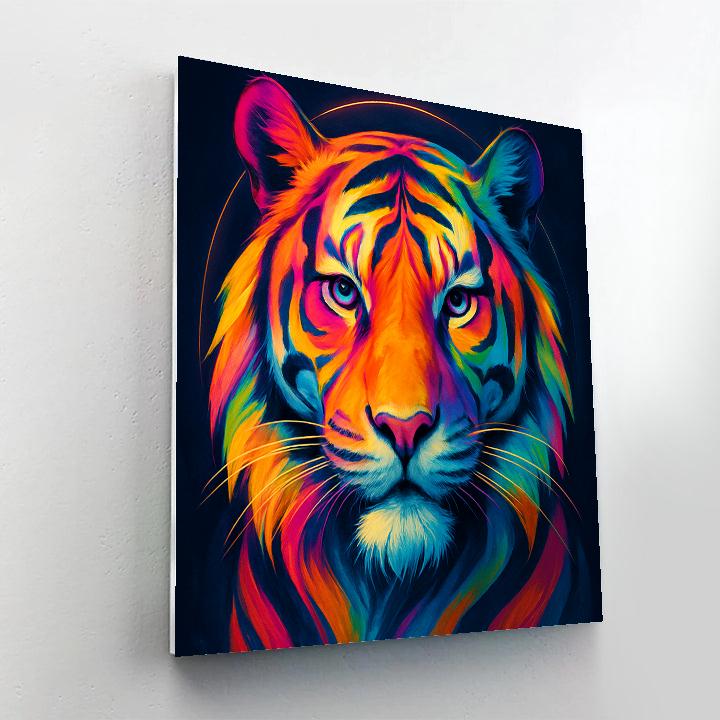 Prismatic Tiger Eclipse paint by numbers