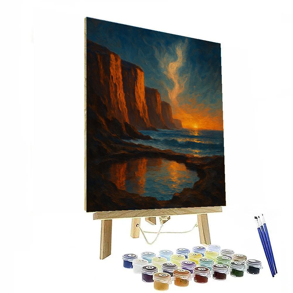 Nebula Reflections Coastal Cliffs paint by number