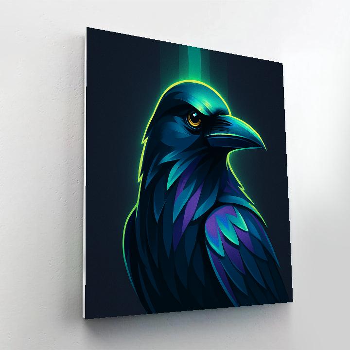 Cyber Raven Aurora paint by numbers