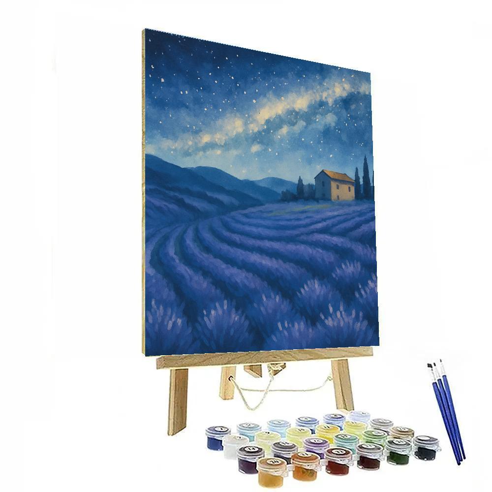 Milky Way Over Lavender Terraces Number painting