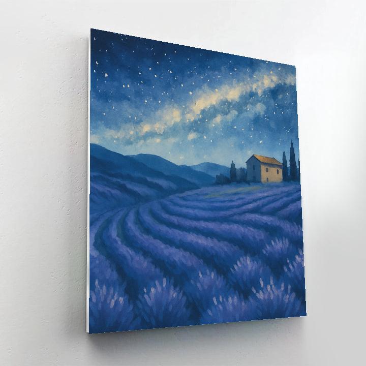 Milky Way Over Lavender Terraces Number painting