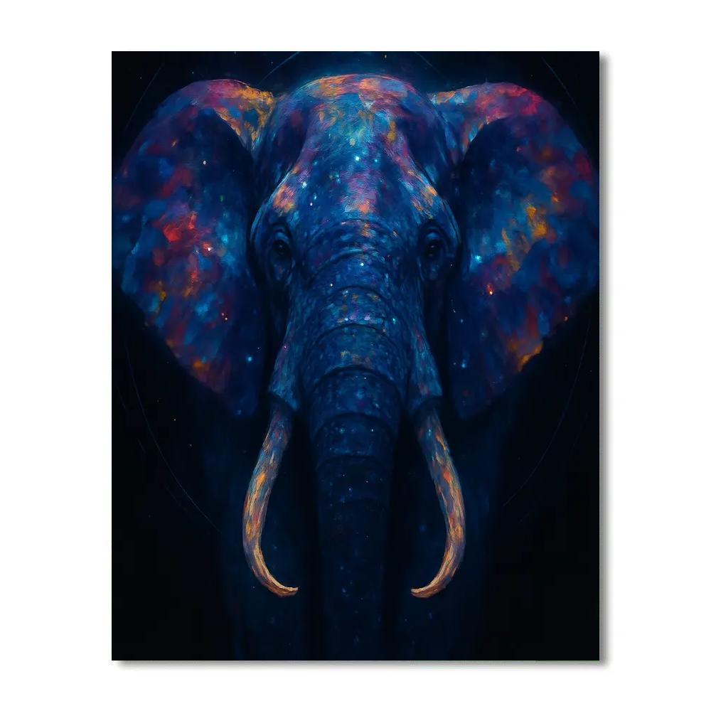 Galactic Elephant Reverie Number painting