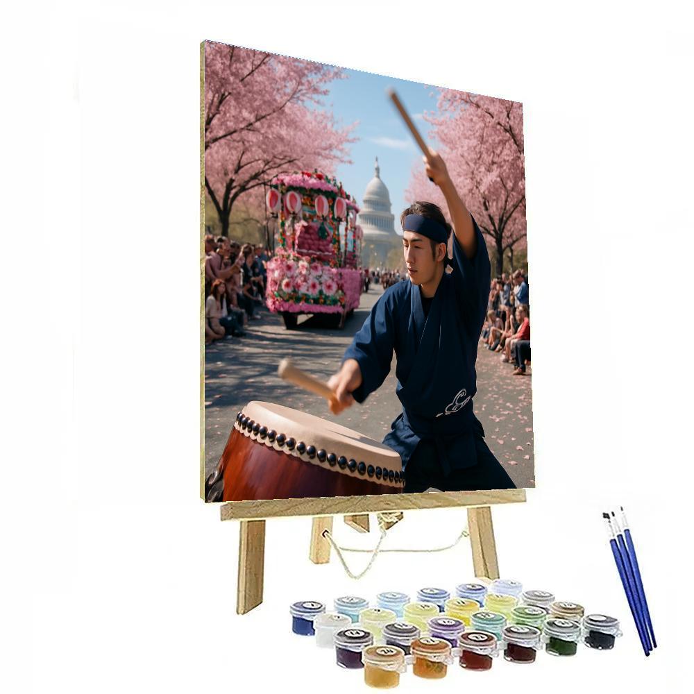 Cherry Blossom Matsuri Parade In Washington DC paint by number
