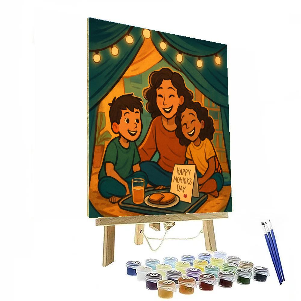 Mothers Day Breakfast Fort In The Living Room DIY paint by numbers