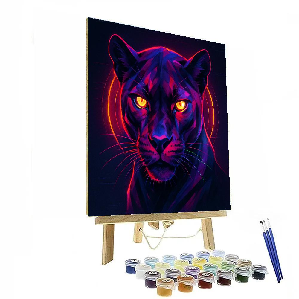 Electric Panther Mirage Number painting