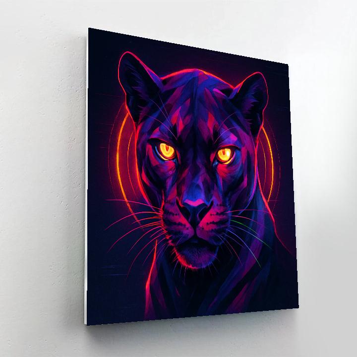 Electric Panther Mirage Number painting
