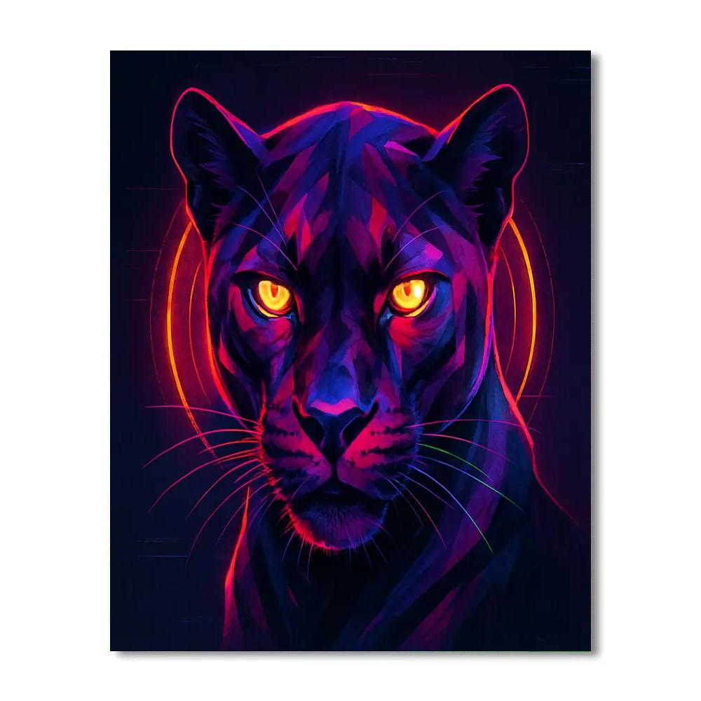 Electric Panther Mirage Number painting