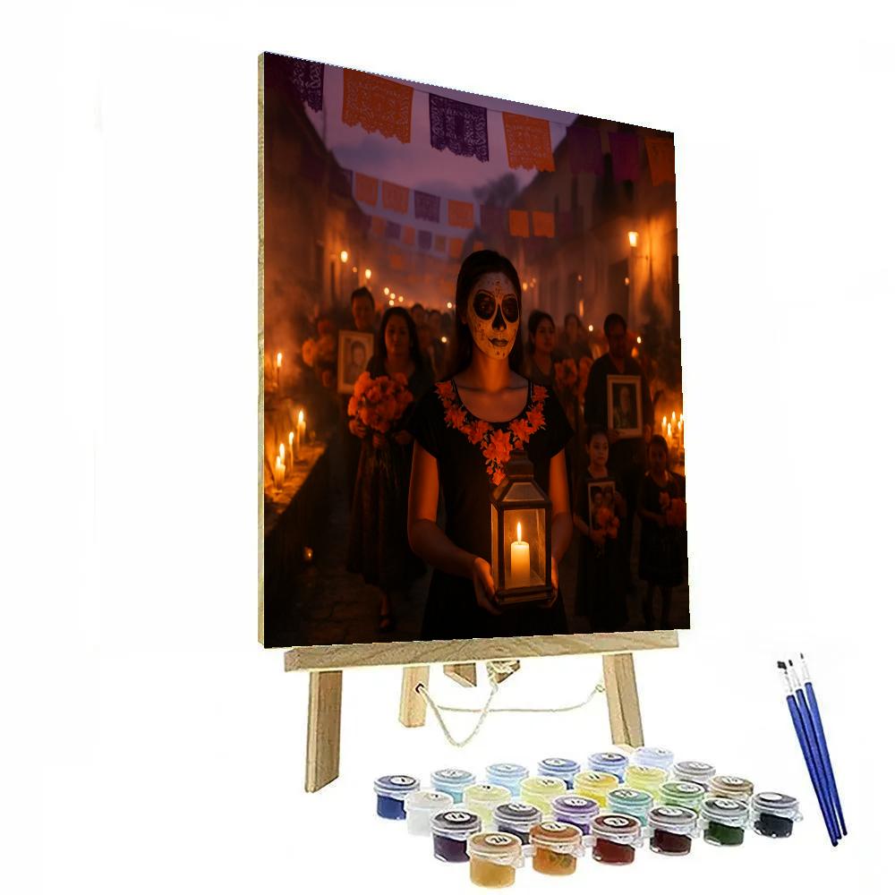 Day Of The Dead Procession In Oaxaca Evening Glow Paint by numbers art