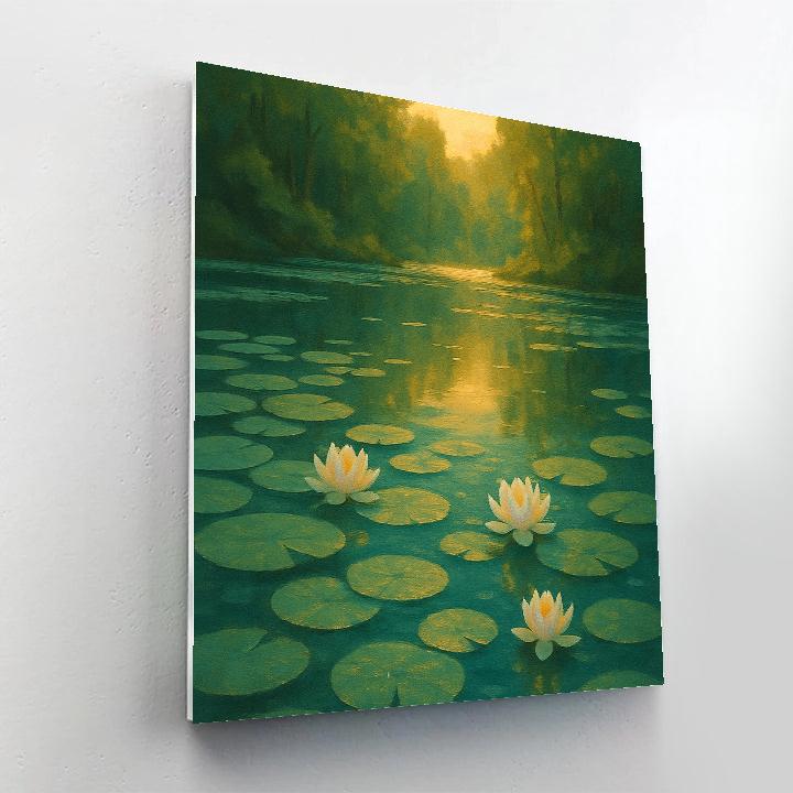 Lilypad Cove At Golden Hour Lake Paint by numbers kits