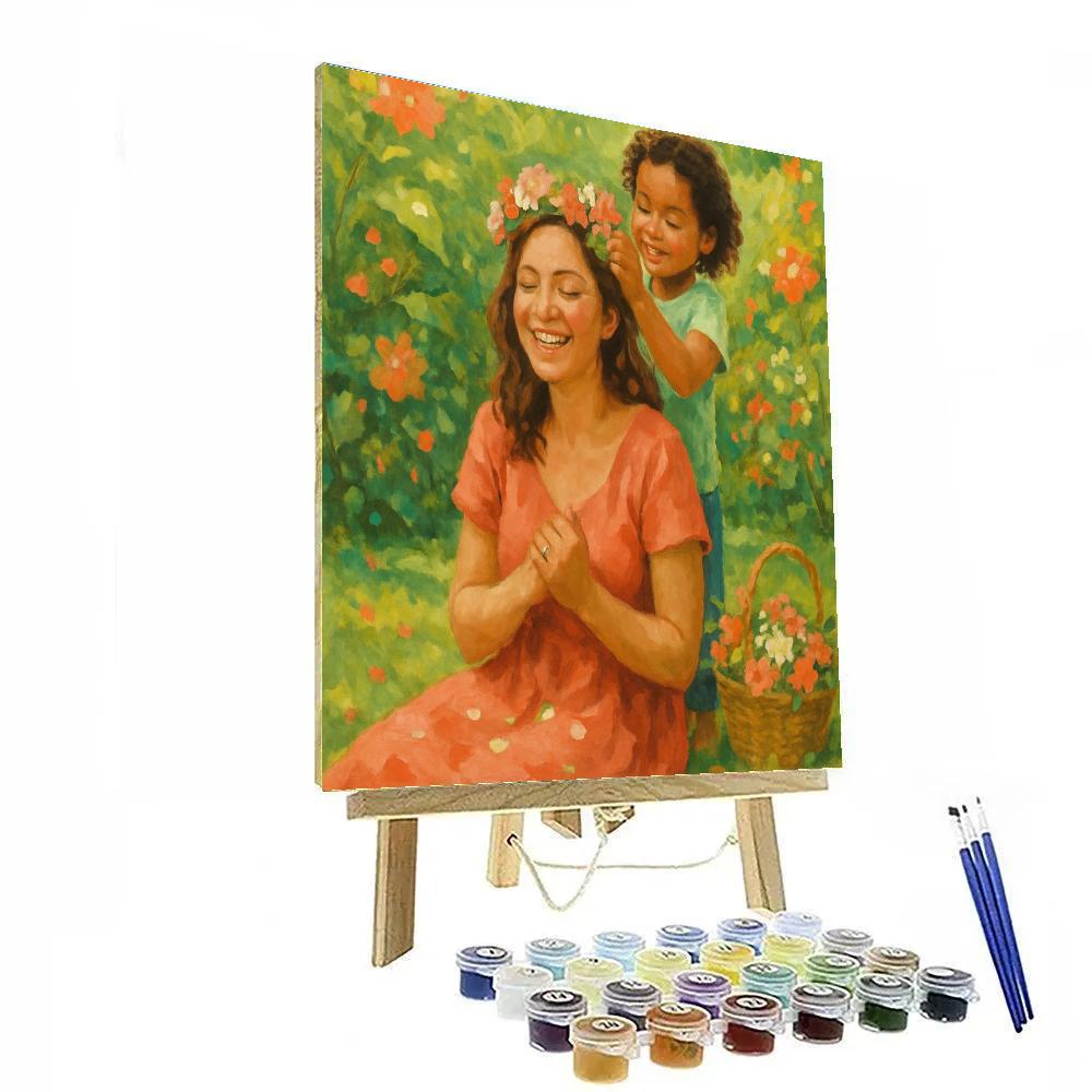 Flower Crown Crafting In The Garden Number painting