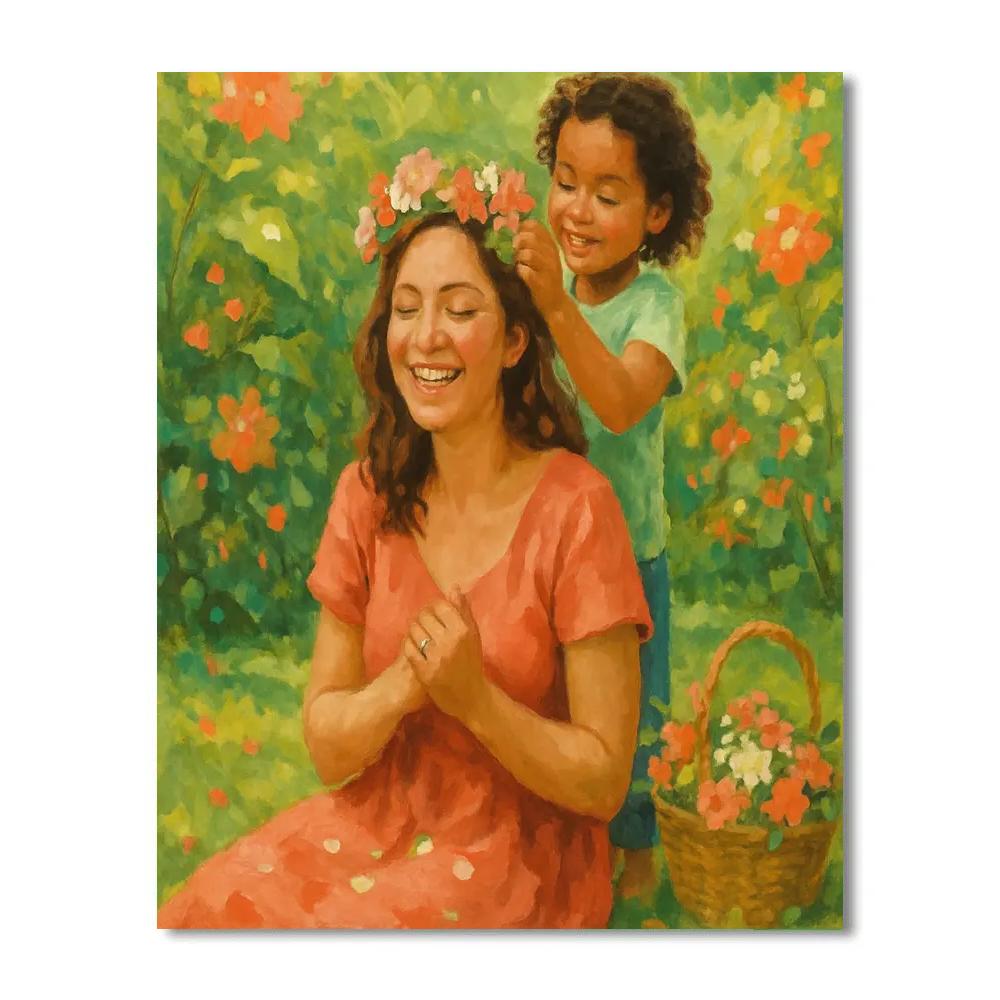 Flower Crown Crafting In The Garden Number painting