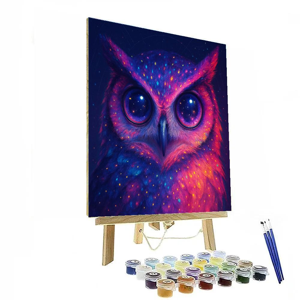 Starlight Owl Spectrum paint by numbers