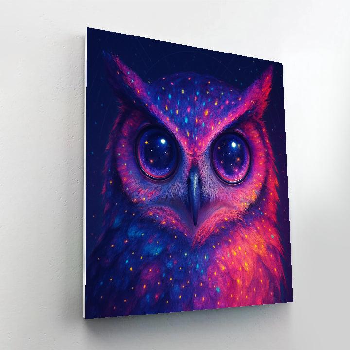 Starlight Owl Spectrum paint by numbers