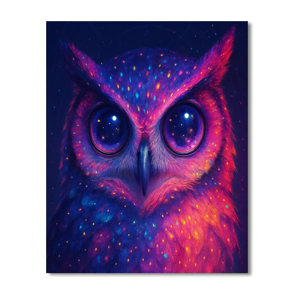 Starlight Owl Spectrum paint by numbers