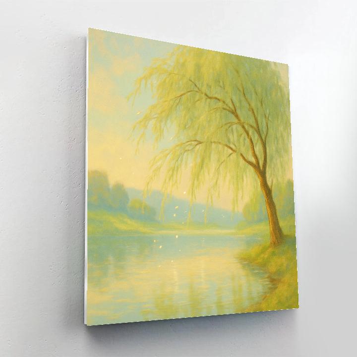 Spring Willow Breeze By Quiet Lake Painting by numbers kit