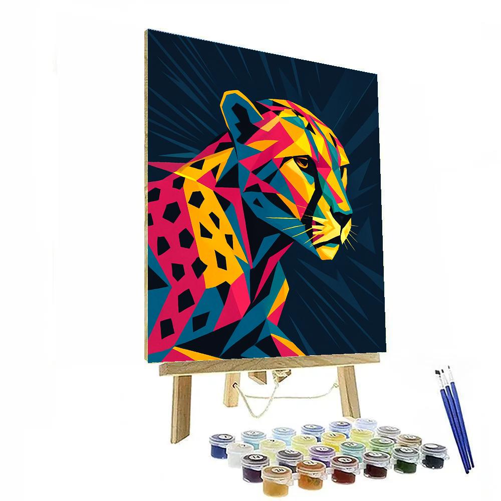 Velocity Cheetah Burst Painting by numbers kit