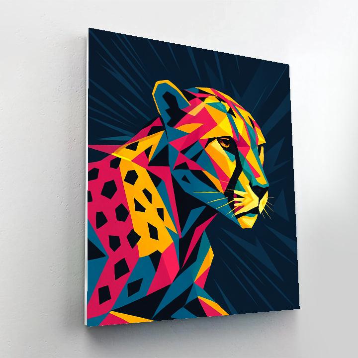 Velocity Cheetah Burst Painting by numbers kit