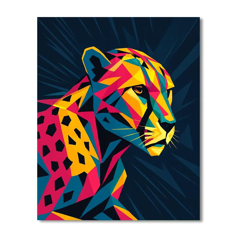 Velocity Cheetah Burst Painting by numbers kit