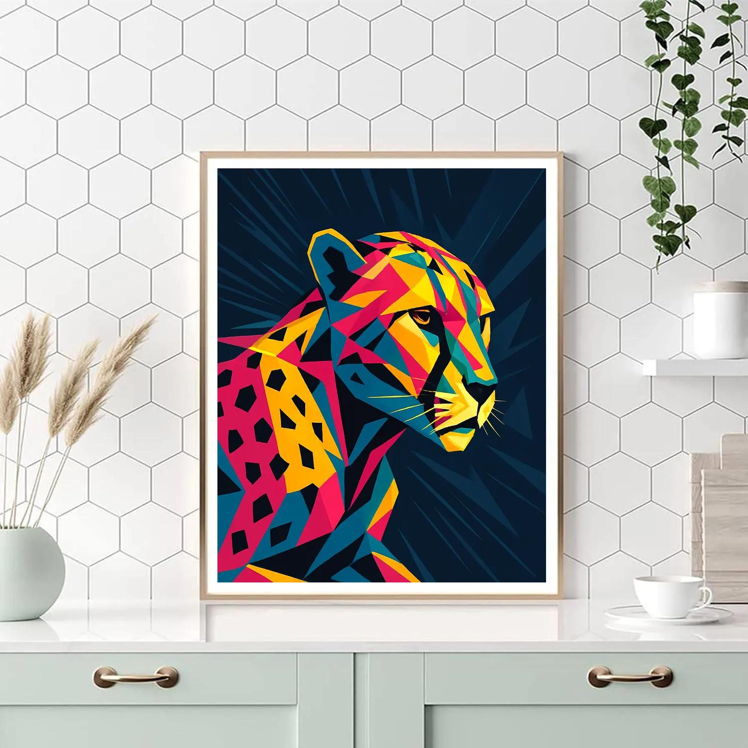 Velocity Cheetah Burst Painting by numbers kit