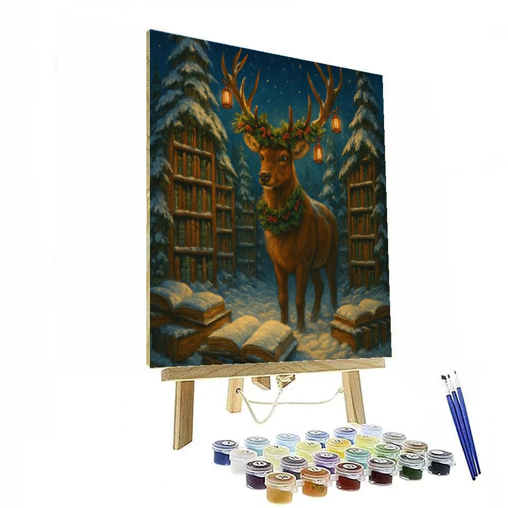 Midnight Reindeer Library paint by color