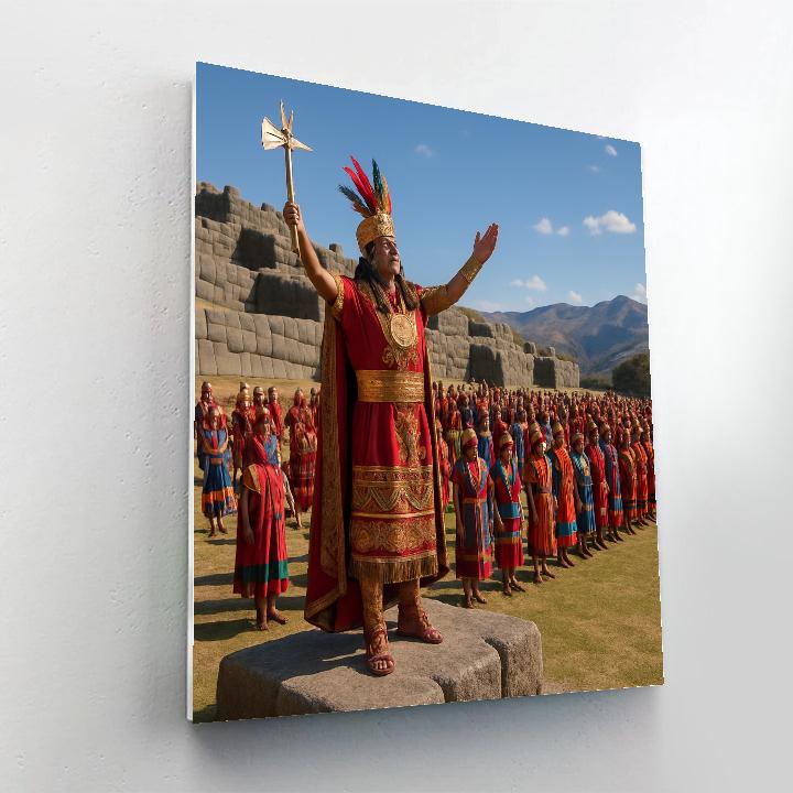 Inti Raymi Sun Festival At Sacsayhuaman paint by color