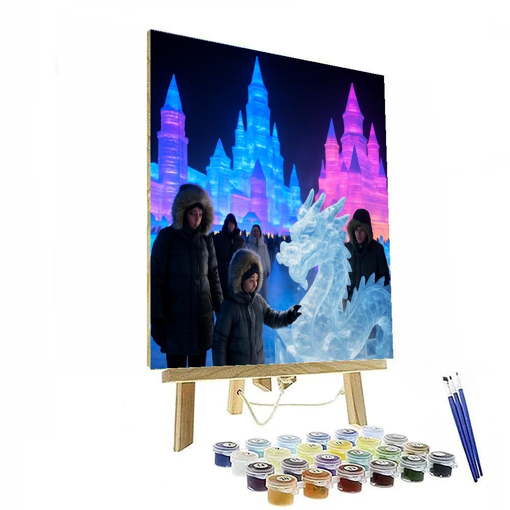 Harbin Ice And Snow Festival Night Sculptures Paint by numbers art