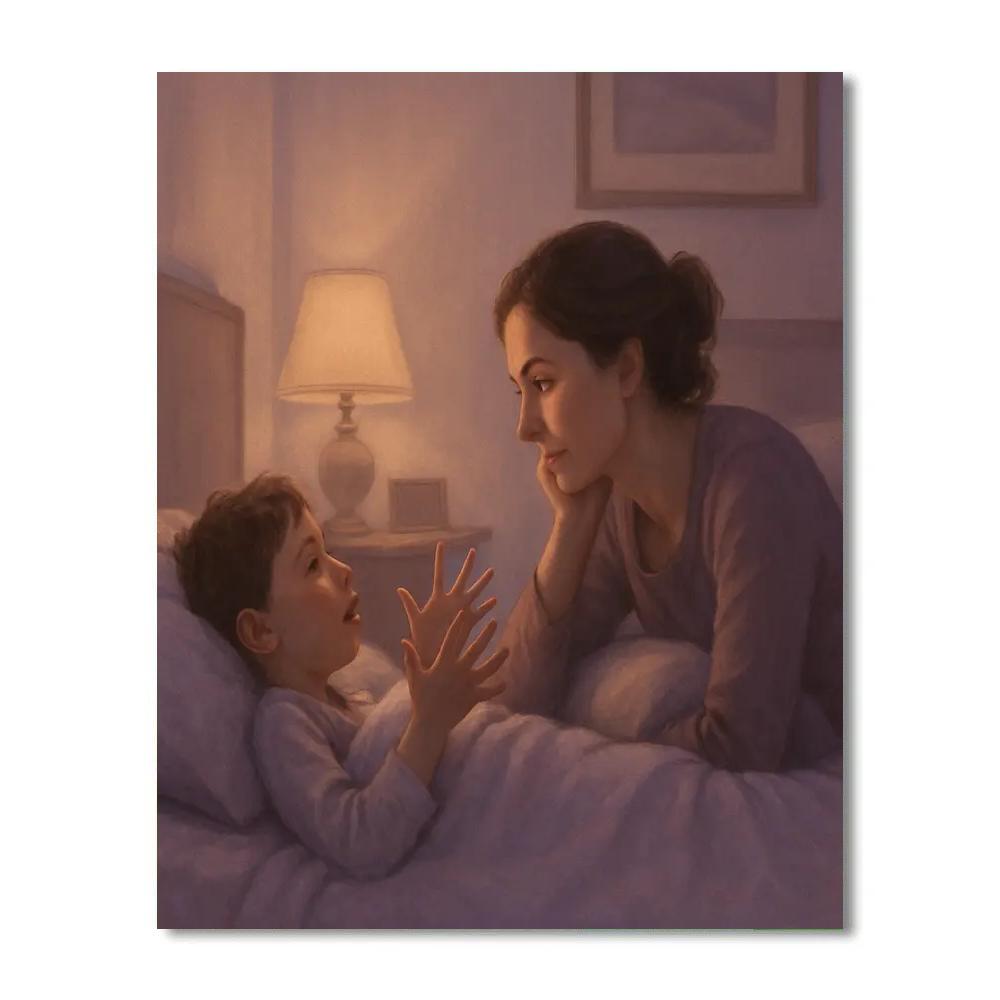 Bedtime Pillow Talk With Mom painting number kit