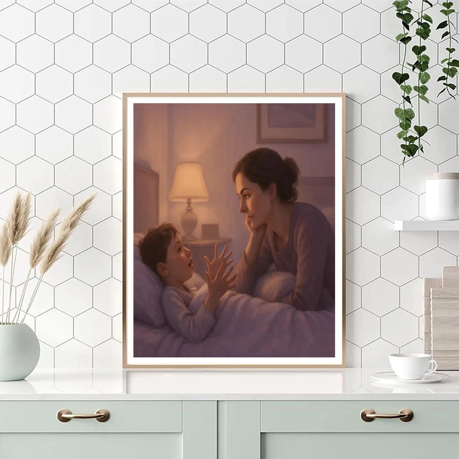 Bedtime Pillow Talk With Mom painting number kit