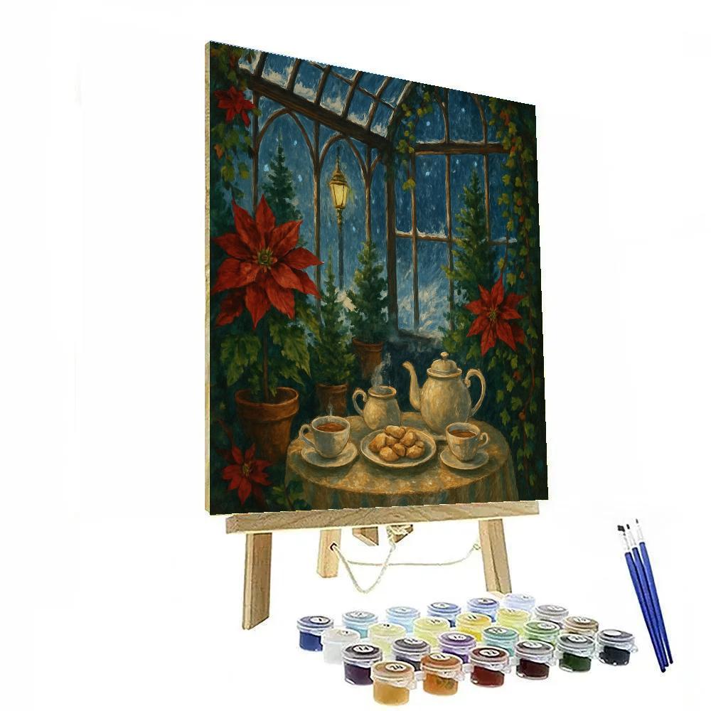 Christmas Tea In The Glasshouse Number painting