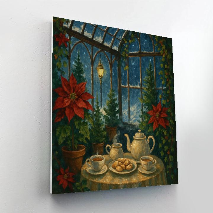 Christmas Tea In The Glasshouse Number painting