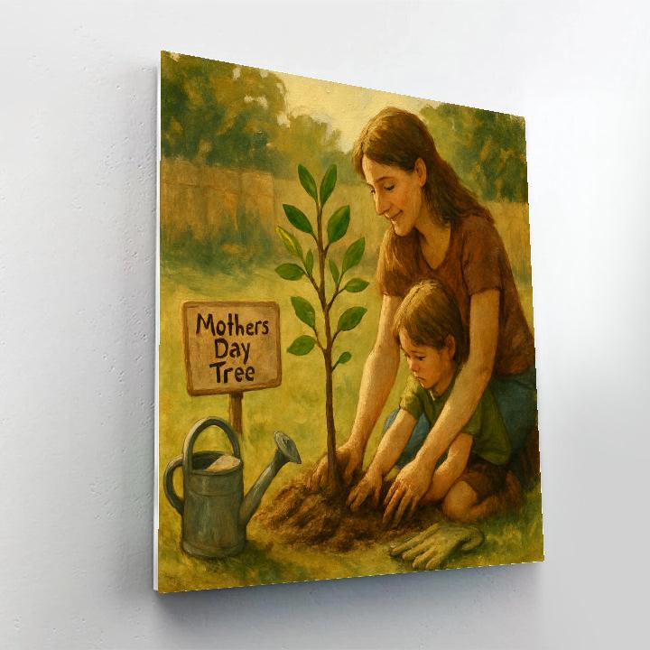 Mothers Day Tree Planting Tradition paint by number