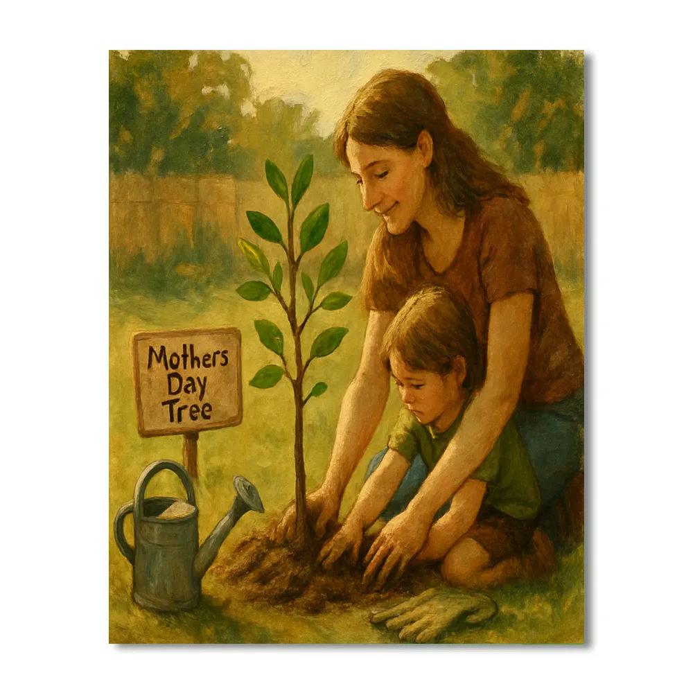 Mothers Day Tree Planting Tradition paint by number