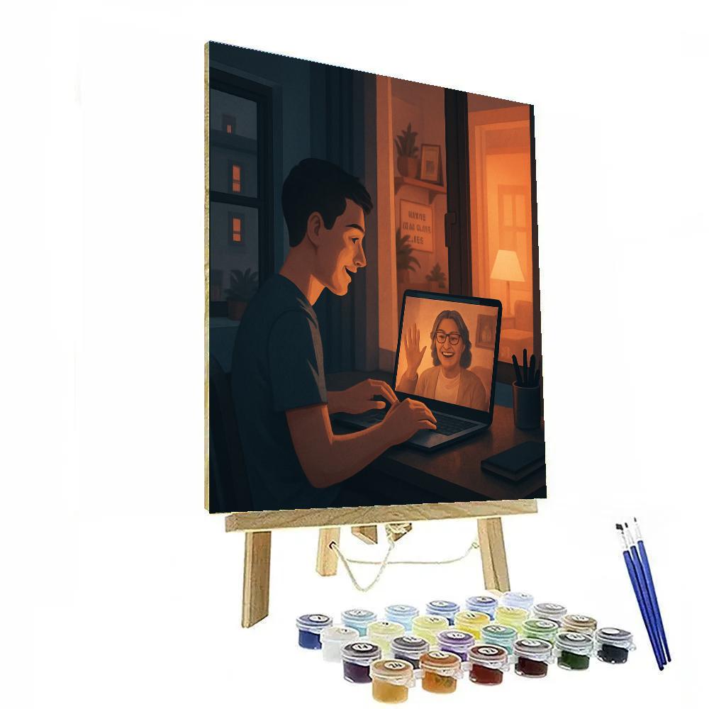 Long Distance Video Call With Mom Paint by numbers kits