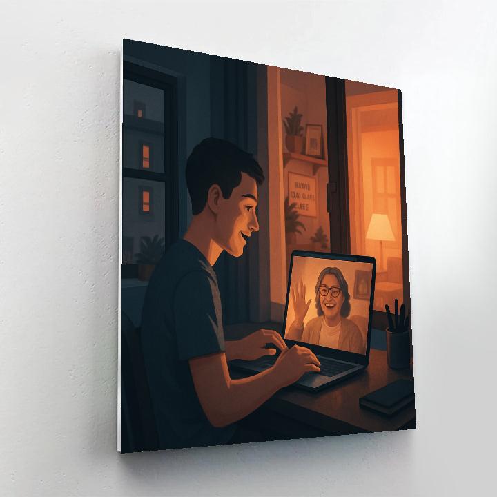 Long Distance Video Call With Mom Paint by numbers kits