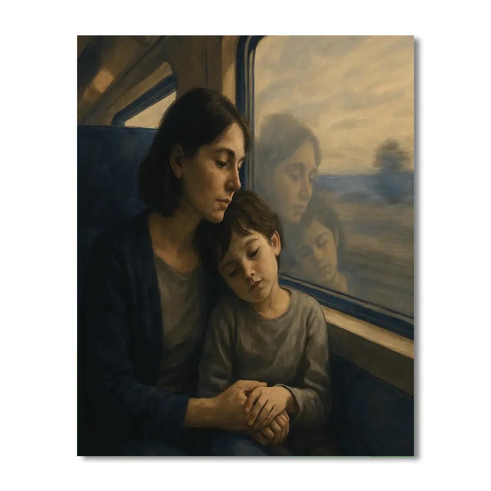 Mothers Day Train Journey Side By Side paint by numbers