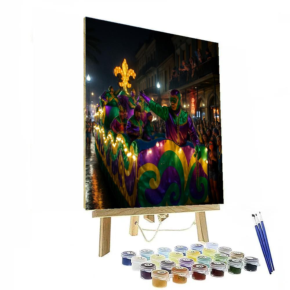 Mardi Gras Night Parade On New Orleans Canal Street DIY paint by numbers