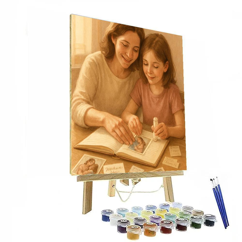 Scrapbook Of Memories On Mothers Day Numbered painting kits