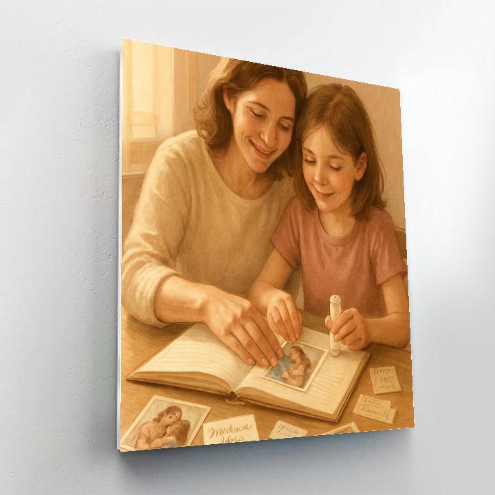 Scrapbook Of Memories On Mothers Day Numbered painting kits