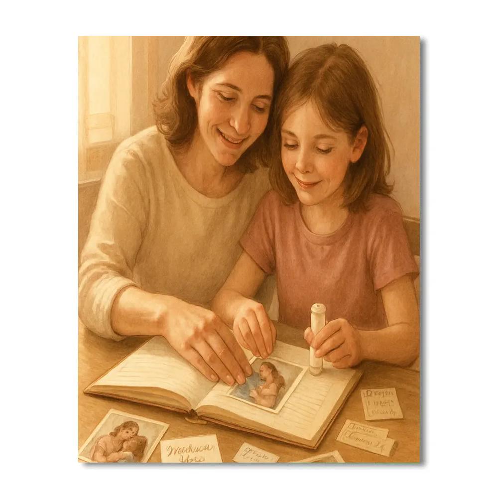 Scrapbook Of Memories On Mothers Day Numbered painting kits