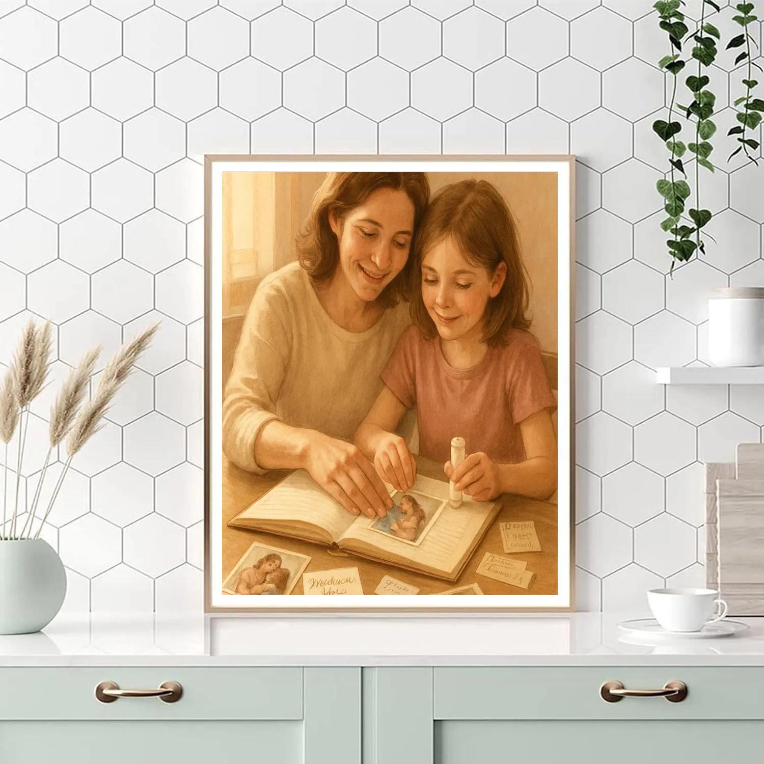 Scrapbook Of Memories On Mothers Day Numbered painting kits