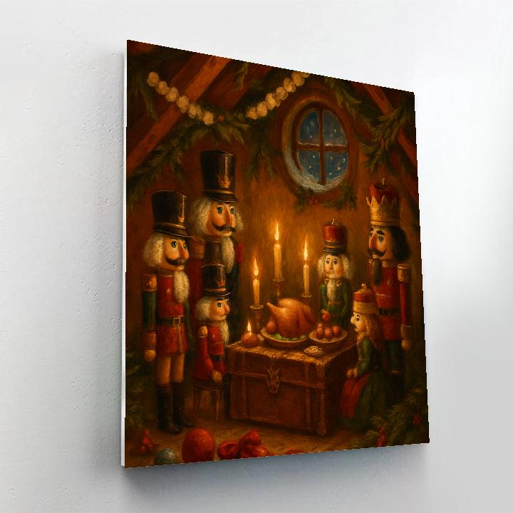 Nutcracker Feast In The Attic painting number kit