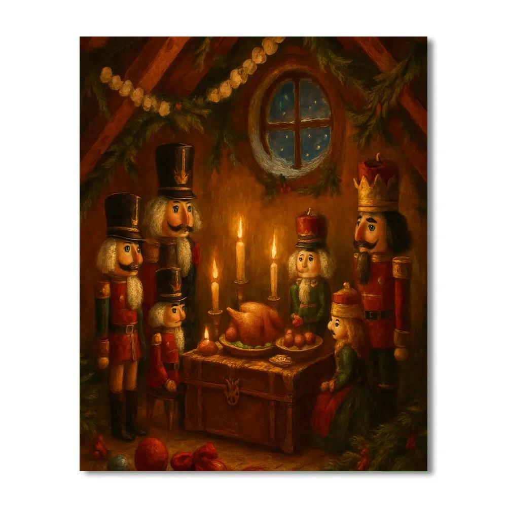 Nutcracker Feast In The Attic painting number kit