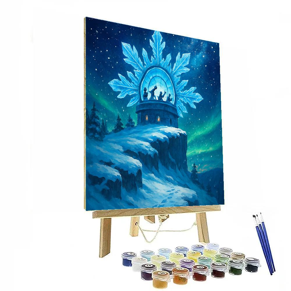 Snowflake Observatory On The Cliff Number painting