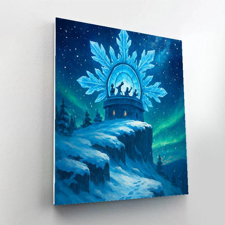 Snowflake Observatory On The Cliff Number painting