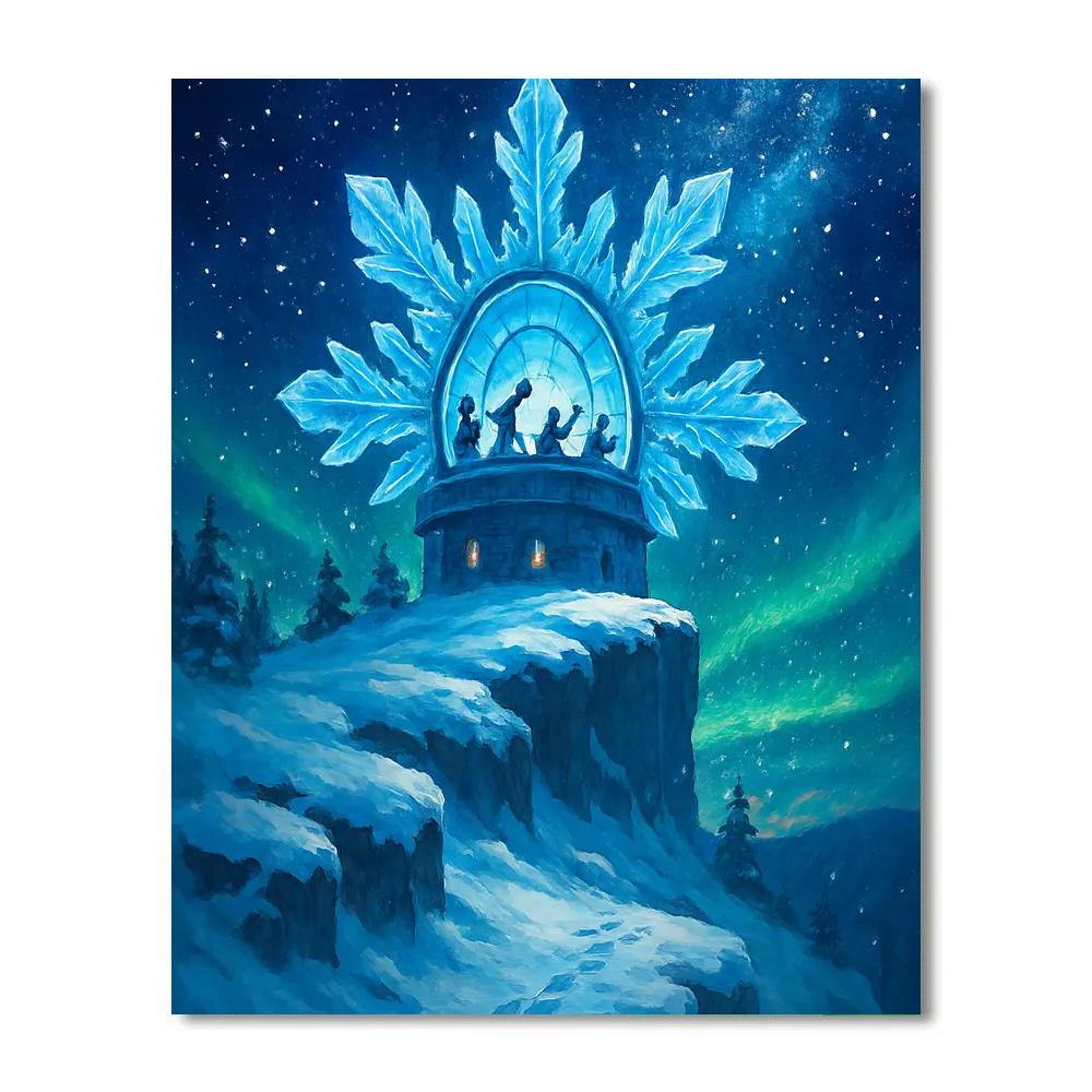Snowflake Observatory On The Cliff Number painting