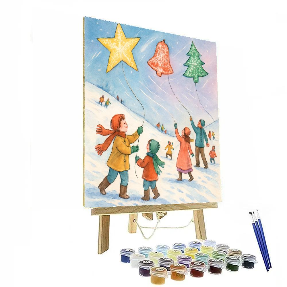 North Wind Christmas Kites DIY paint by numbers